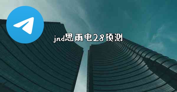 jnd思雨电28预测