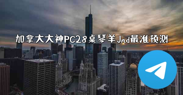 加拿大大神PC28桌琴羊Jnd最准预测