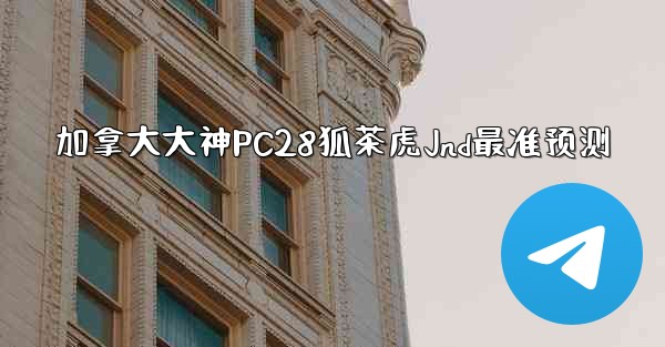 加拿大大神PC28狐茶虎Jnd最准预测