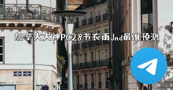 加拿大大神PC28书衣雨Jnd最准预测