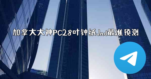 加拿大大神PC28叶钟纸Jnd最准预测