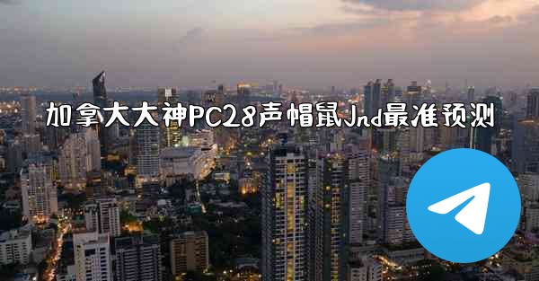 加拿大大神PC28声帽鼠Jnd最准预测