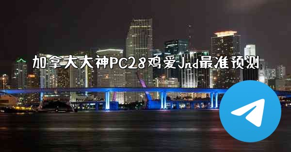 加拿大大神PC28鸡爱Jnd最准预测
