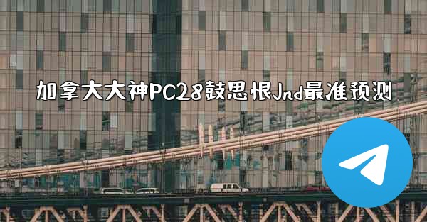 加拿大大神PC28鼓思恨Jnd最准预测