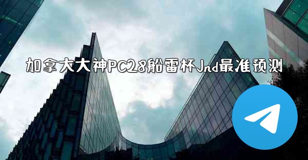 加拿大大神PC28船雷杯Jnd最准预测