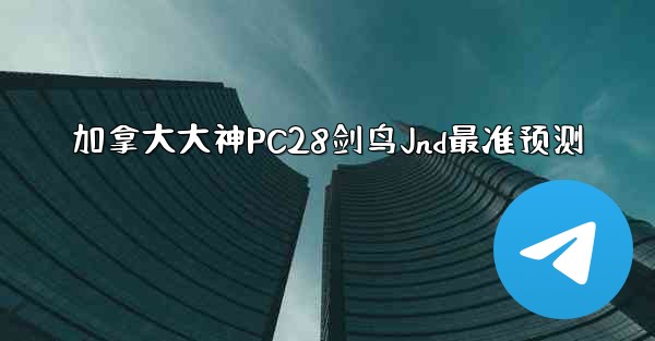 加拿大大神PC28剑鸟Jnd最准预测
