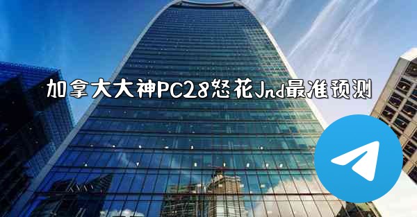 加拿大大神PC28怒花Jnd最准预测