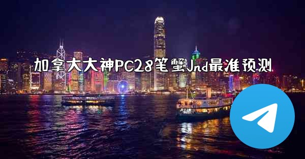 加拿大大神PC28笔蟹Jnd最准预测