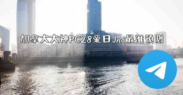 加拿大大神PC28爱日Jnd最准预测