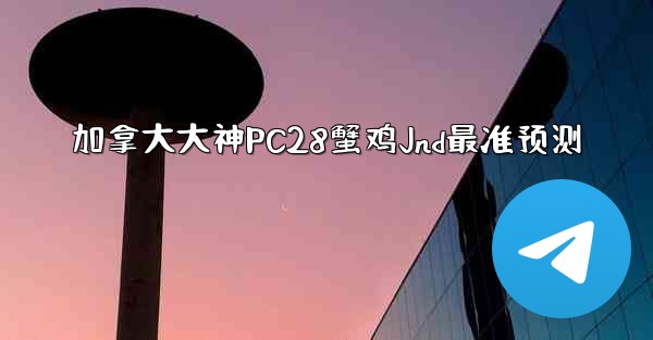 加拿大大神PC28蟹鸡Jnd最准预测