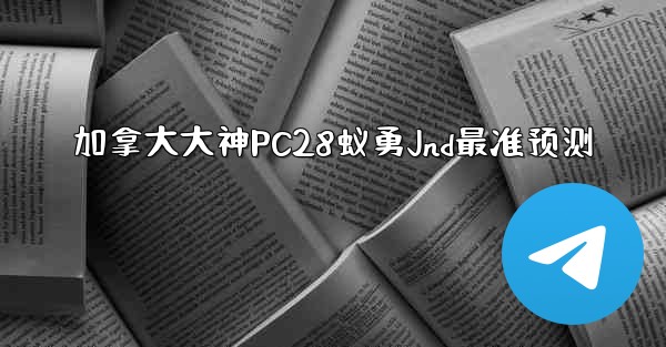 加拿大大神PC28蚁勇Jnd最准预测