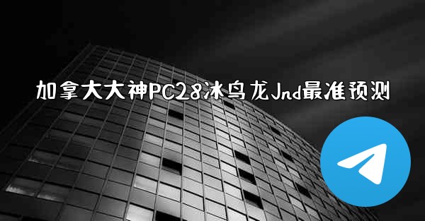 加拿大大神PC28冰鸟龙Jnd最准预测