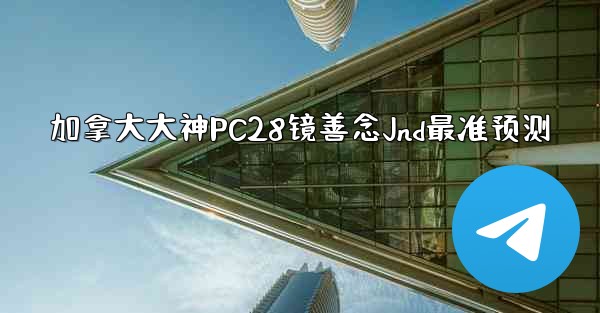 加拿大大神PC28镜善念Jnd最准预测