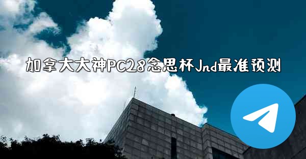 加拿大大神PC28念思杯Jnd最准预测