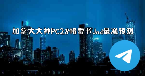 加拿大大神PC28帽雷书Jnd最准预测