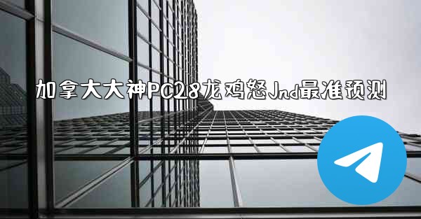 加拿大大神PC28龙鸡怒Jnd最准预测