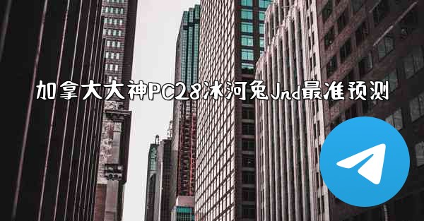 加拿大大神PC28冰河兔Jnd最准预测