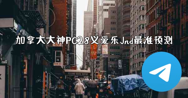 加拿大大神PC28义爱乐Jnd最准预测