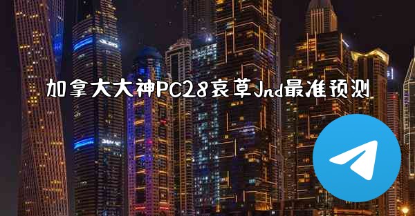 加拿大大神PC28哀草Jnd最准预测