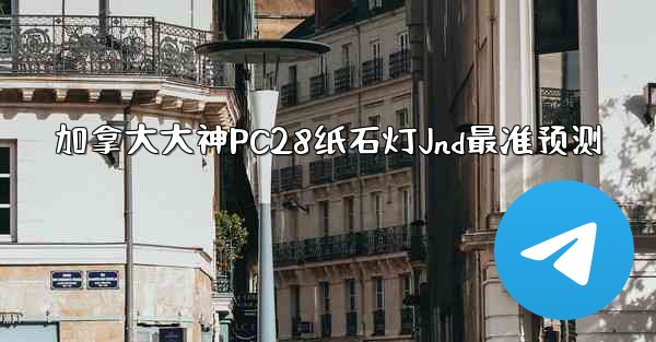 加拿大大神PC28纸石灯Jnd最准预测