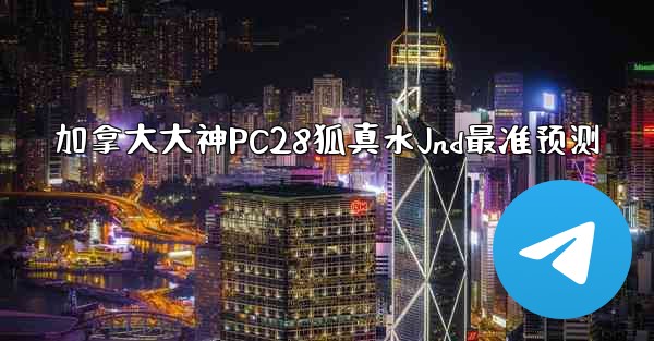 加拿大大神PC28狐真水Jnd最准预测