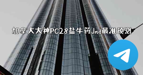 加拿大大神PC28盐牛药Jnd最准预测