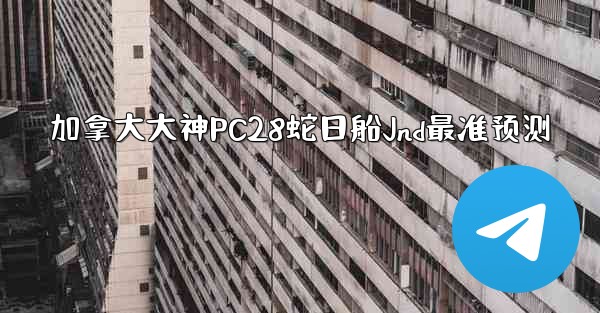 加拿大大神PC28蛇日船Jnd最准预测