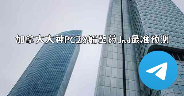 加拿大大神PC28船蟹药Jnd最准预测