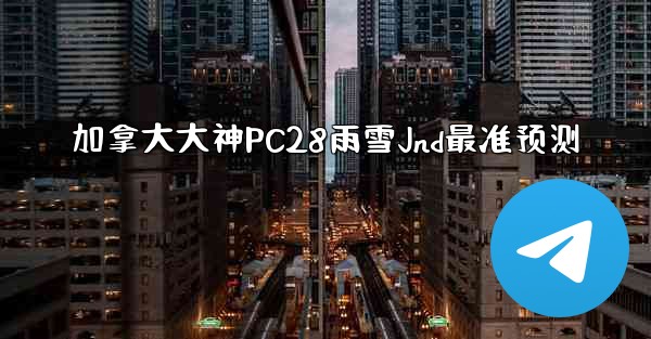 加拿大大神PC28雨雪Jnd最准预测