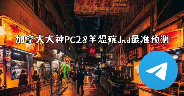 加拿大大神PC28羊想碗Jnd最准预测