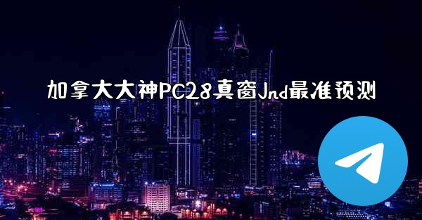 加拿大大神PC28真窗Jnd最准预测