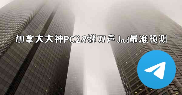 加拿大大神PC28蝉刀声Jnd最准预测