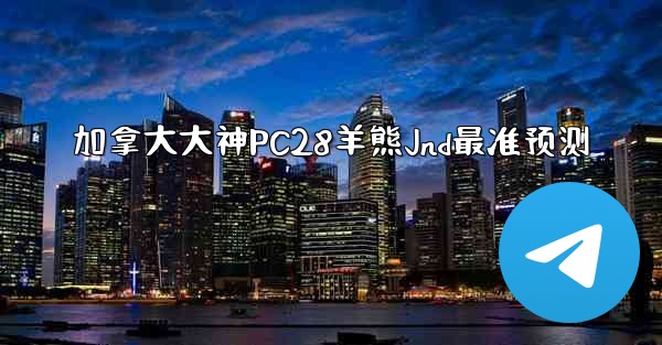 加拿大大神PC28羊熊Jnd最准预测