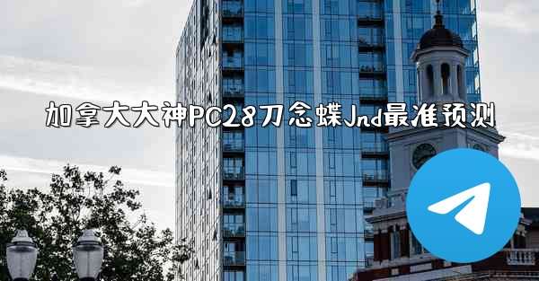 加拿大大神PC28刀念蝶Jnd最准预测
