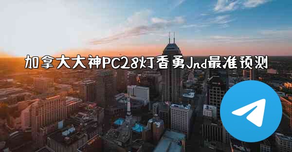 加拿大大神PC28灯香勇Jnd最准预测
