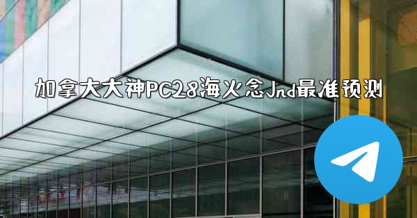 加拿大大神PC28海火念Jnd最准预测