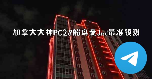 加拿大大神PC28船鸟爱Jnd最准预测