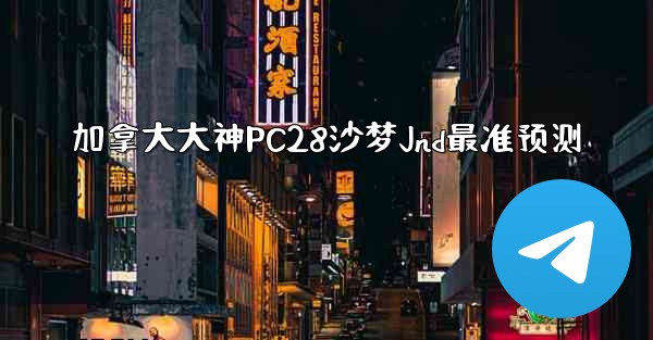 加拿大大神PC28沙梦Jnd最准预测