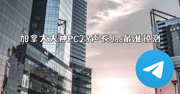 加拿大大神PC28声衣Jnd最准预测
