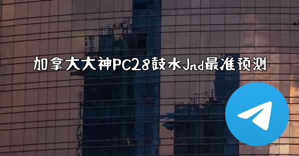 加拿大大神PC28鼓水Jnd最准预测