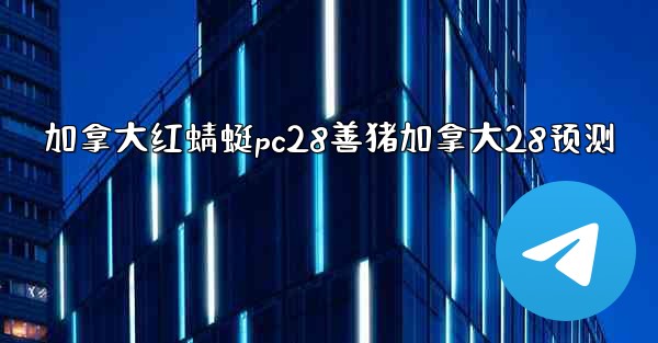 加拿大红蜻蜓pc28善猪加拿大28预测