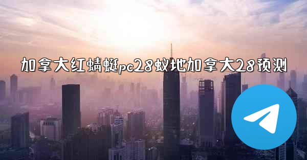 加拿大红蜻蜓pc28蚁地加拿大28预测