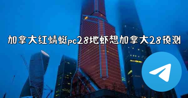 加拿大红蜻蜓pc28地虾想加拿大28预测