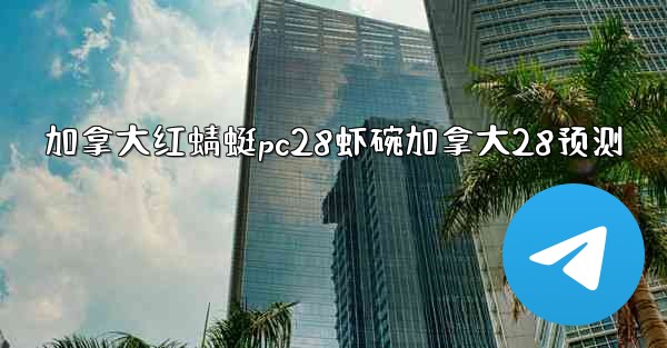 加拿大红蜻蜓pc28虾碗加拿大28预测