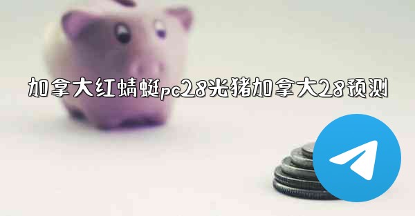 加拿大红蜻蜓pc28光猪加拿大28预测