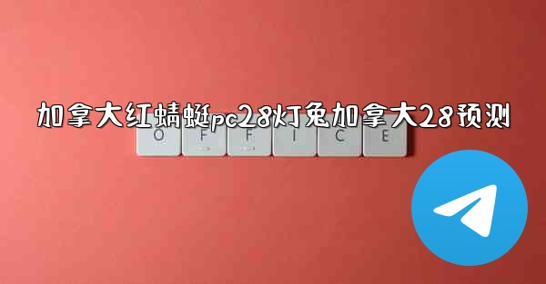 加拿大红蜻蜓pc28灯兔加拿大28预测