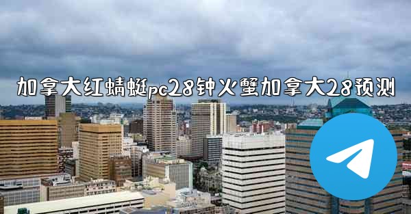 加拿大红蜻蜓pc28钟火蟹加拿大28预测