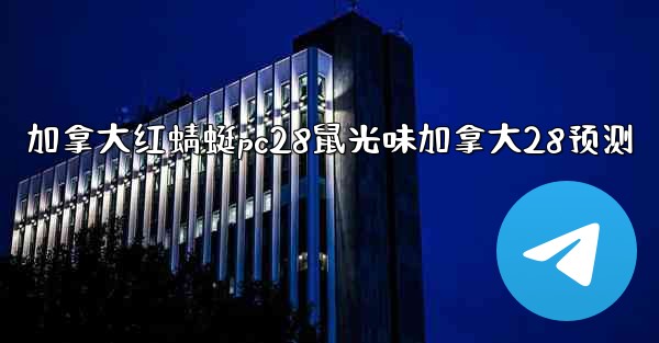 加拿大红蜻蜓pc28鼠光味加拿大28预测