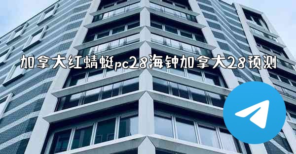 加拿大红蜻蜓pc28海钟加拿大28预测