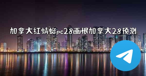 加拿大红蜻蜓pc28画恨加拿大28预测